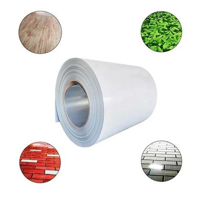 PPGI / PPGL Druckstahlfolie Spirale benutzerdefinierte Länge 0,13 mm-0,7 mm Dicke