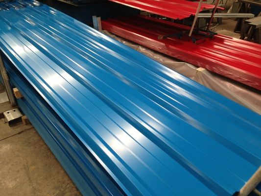 Blau-Metall-Wallplatten 270 MPa -500 MPa Gi-Farbbeschichtete Wellplatte