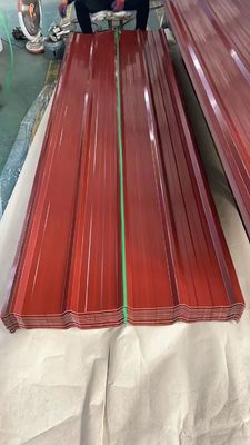 1000-6000 mm Wellfarbe-Dachplatte / Null Spangel Wellfarbe-Metallplatten